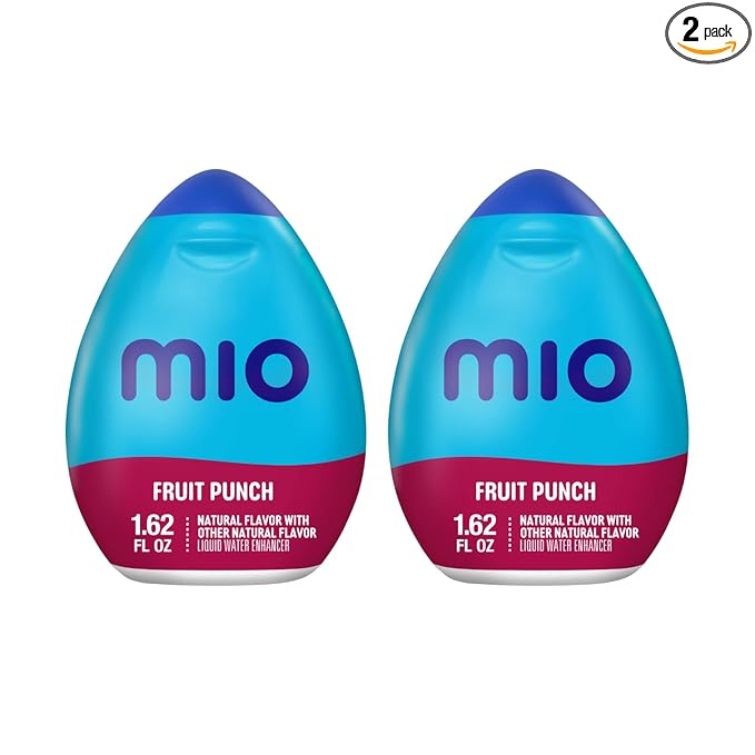 MiO Liquid Water Enhancer - makes 24 servings + Vitamins, 1.62 oz each, (Fruit Punch, Pack of 2)