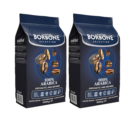 Caffè Borbone, Whole Bean Coffee Blend, 100% Arabica, Medium Roast, Roasted and Freshly Packaged in Italy, 2.2 Pound Bag (Pack of 2)