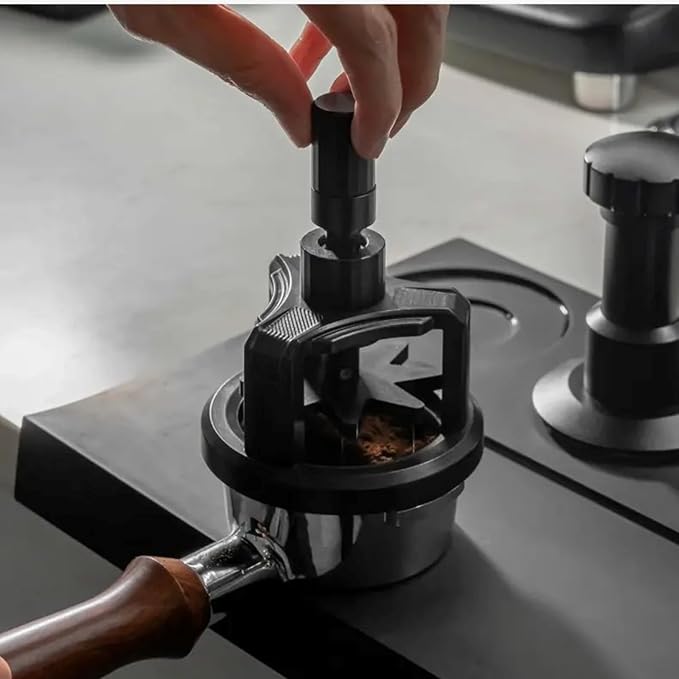 51mm WDT Espresso Tool – Adjustable Height Coffee Distributor & Leveler with Magnetic Base – 10 Stainless Steel Needles for 51mm Portafilters, Barista Espresso Stirrer & Even Extraction