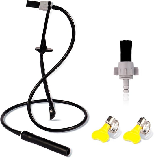 Abeskch Coffee Machines Steam Cleaning Brush,Featuring a Scoop-Shaped end and Removable Heat-Resistant Brush Head, Steam Wand Descaling and Cleaning Tool Suitable for Espresso Machines