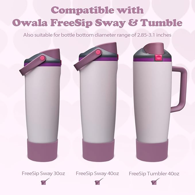 Silicone Boot for Owala 30oz & 40oz FreeSip Sway Bottles & Tumblers - Non-Slip, Scratch-Resistant, Stability Enhancer, Available in 12 Colors (Dreamy Field)