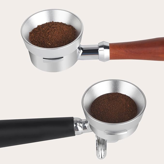 Attsky 54mm Portafilter Funnel with Magnetic, Lightweight Aluminum Espresso Dosing Funnel