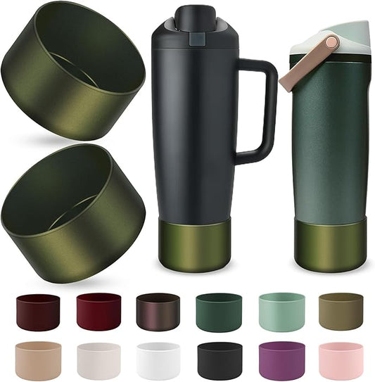 2PCS Silicone Boot Compatible with Owala 30oz & 40oz FreeSip Sway Bottles & Tumblers, Protective Anti-Slip Bottom Cover Sleeve for Freesip Sway Tumbler