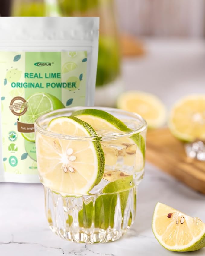 ORGFUN Freeze-Dried Lime Powder – 100% Pure, All Natural, Vegan, 7.06 oz