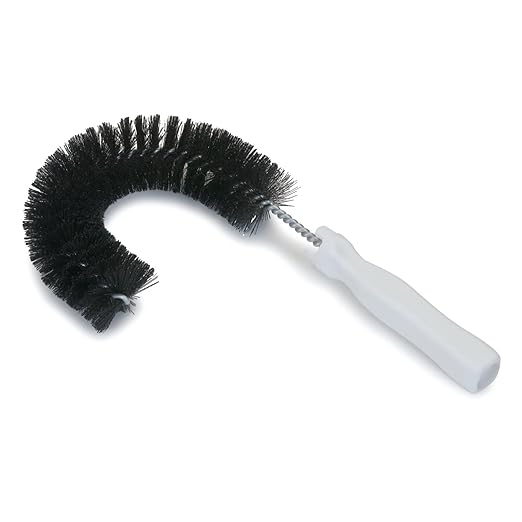 SPARTA 4015300 Polyester Curved Brush, Coffee Decanter Brush With Soft Bristles For Commercial Kitchens, 10 Inches, Black