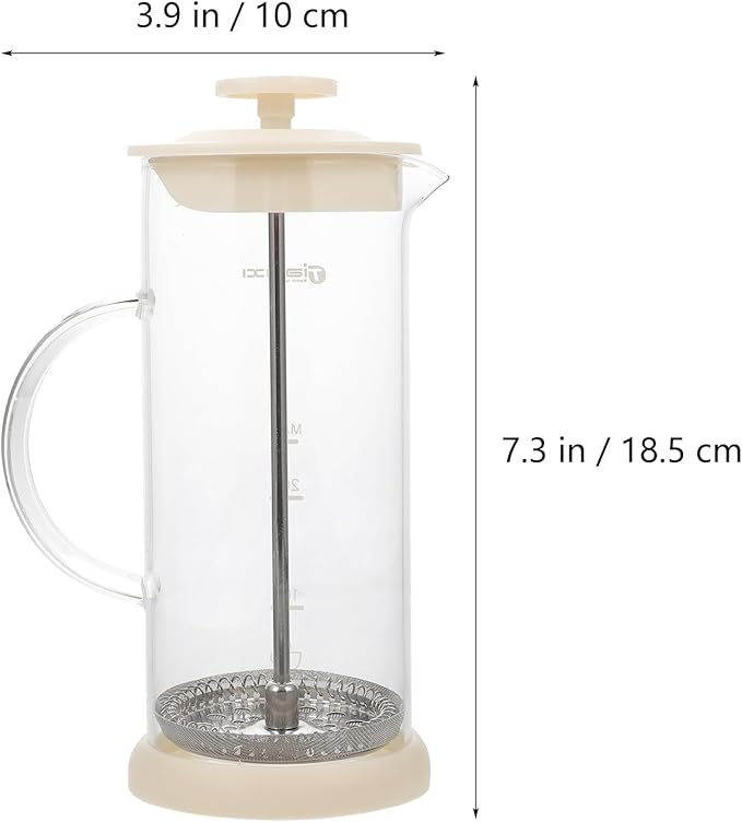 Manual Milk Frother Coffee Bar Milk Frother with Press Froth Technology, Milk Foamer Manual Milk Creamer Hand Pump Frother Handheld Milk Frothing Pitchers for Milk Coffee Cappuccino