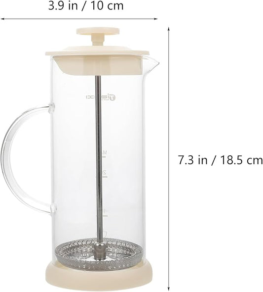 Manual Milk Frother Coffee Bar Milk Frother with Press Froth Technology, Milk Foamer Manual Milk Creamer Hand Pump Frother Handheld Milk Frothing Pitchers for Milk Coffee Cappuccino