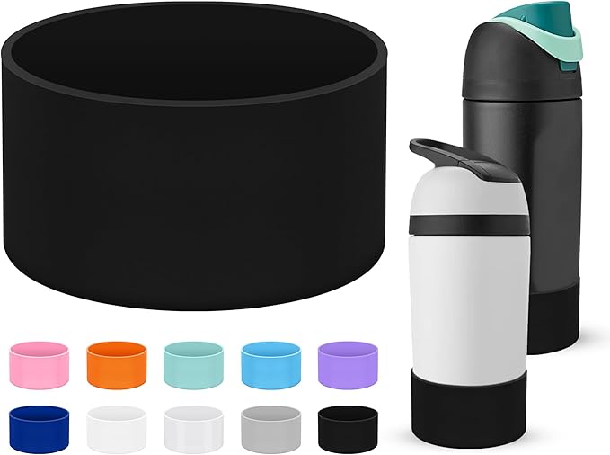 Mokoart Silicone Boot Compatible with Owala Kids Water Bottle 16/14 oz, Anti-Slip Rubber Bottom Protective Sleeve for Owala Kids FreeSip 16oz, Accessories for Owala Kids Flip 14oz