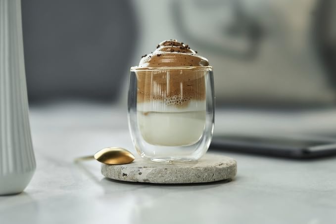 ZWILLING 39500-075 Double Wall Glass, Espresso Cup, 2.8 fl oz (80 ml), Set of 2, Tumbler, Heat Retention, Double Wall Construction, Coffee Cup, Microwave Safe
