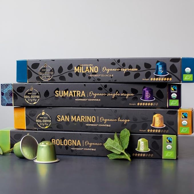 Strong Espresso Variety Pack for Nespresso | 100 Bold Aluminum Pods| 5 Intense Italian Flavors | 100% Nespresso Compatible Pods