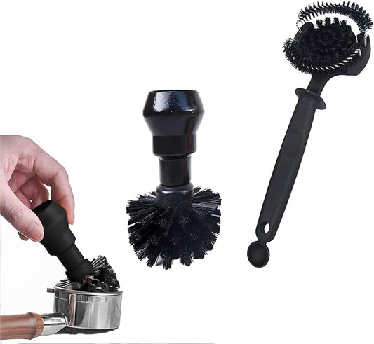 GCFTIFF Espresso Coffee Machine Cleaning Brush Set,Group Head Cleaning Brush,Coffee Portafilter Cleaning Brush,360°Nylon Bristle,Effectively Cleaning, Barista Cleaning Tools,58MM