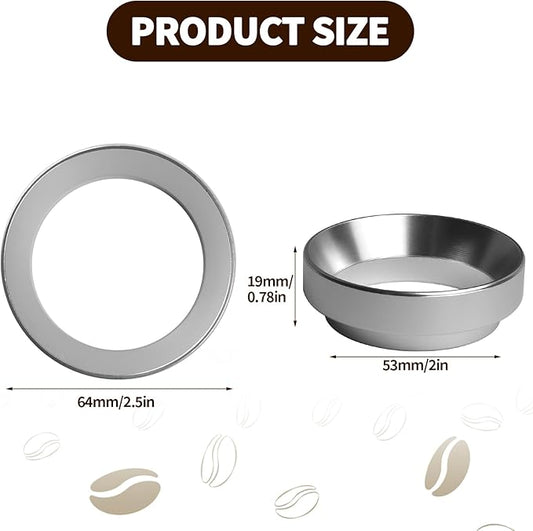53mm Espresso Dosing Funnel with Magnetic, 53mm Portafilter Funnel, Dosing-Funnels, Compatible with Filter Espresso Dosings Funnels, 8 Magnets