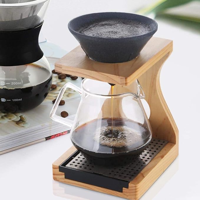 Fdit Cone Shape Coffee Filter Alumina Ore Coffee Dripper Filters for 1-4 Cup Ceramic Pour Over Coffee Dripper Non-Porous for Home & Office Coffee Enthusiast and Baristas