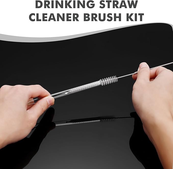 8 Inch Straw Cleaning Brush, Pipe Cleaner, Water Fume Cleaner, Glass Pipe Cleaning Brush, Different Diameter 10 Piece Set, Straw Cleaner Brush for Stanley Water Bottles Deep Cleaning Straws Brush