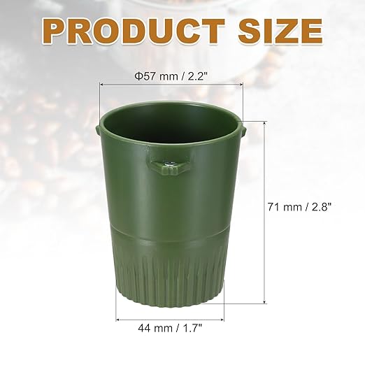 uxcell 58 mm Espresso Coffee Dosing Cup, Espresso Machine Accessories Cup for Home Commercial Precision Control Coffee Machine Grinder, Green