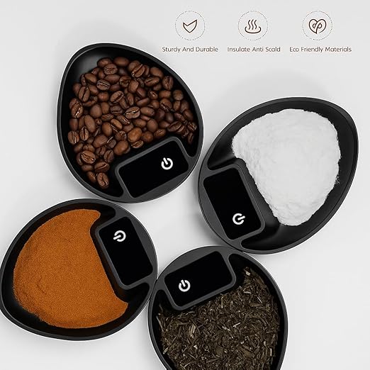 Premium Digital Coffee Scale – 0.1g Precision, USB-C Rechargeable Espresso & Kitchen Scale | Perfect Holiday Gift for Coffee Lovers, Baking & Tea (Black ABS)