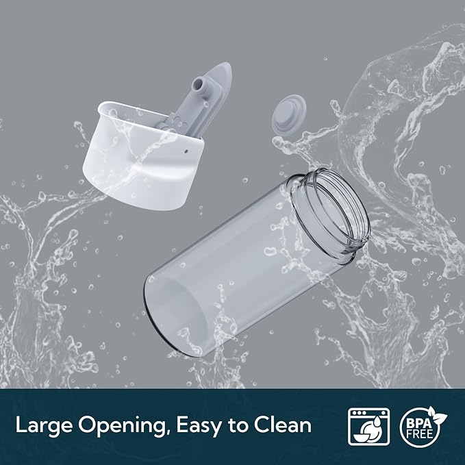 KITCHENDAO Glass Creamer with Fresh-Keeping Lock Mechanism, Drip-free Spout, 12 oz Milk Pitcher with Lid, Borosilicate Glass Creamer Container, Dishwasher Safe