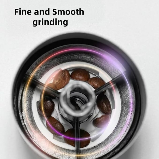 Manual Coffee Grinder, Multi Adjustable Settings, Portable Hand Coffee Grinder with Ceramic Burr & Detachable Hand Crank for Travel, Camping, Office, Espresso, Pour-Over and More