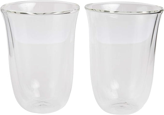 DeLonghi 5513214611 Double Walled Thermo Latte Macchiato Glasses, Set of 2