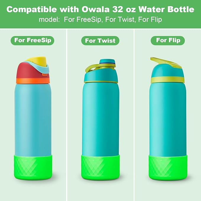 Silicone Boot for Owala Water Bottle 24 oz 32 oz 40 oz, Anti-Slip Protective Sleeve for FreeSip/Twist/Flip Stainless Steel Water Bottles Accessories