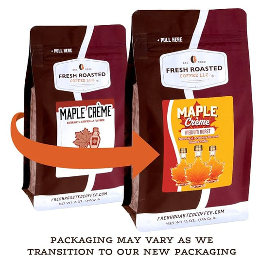 Fresh Roasted Coffee, Maple Crème Flavored Coffee, 12 oz, Medium Roast, Kosher, Ground