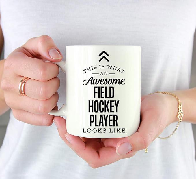 Andaz Press 11oz. Ceramic Coffee Tea Mug Thank You Gift, This is What an Awesome Field Hockey Player Looks Like, 1-Pack