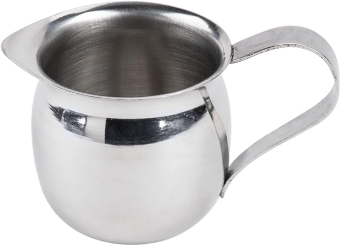 Betolla (12 Pack) 3 oz Stainless Steel Bell Creamer – Bell-Shaped Mini Pitchers for Serving Cream, Milk, Syrups & More