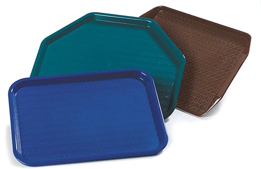 Carlisle FoodService Products CT101424 Cafe Standard Plastic Cafeteria/Fast Food Tray, NSF Certified, BPA Free, 14" Length x 10" Width, Orange (Pack of 24)