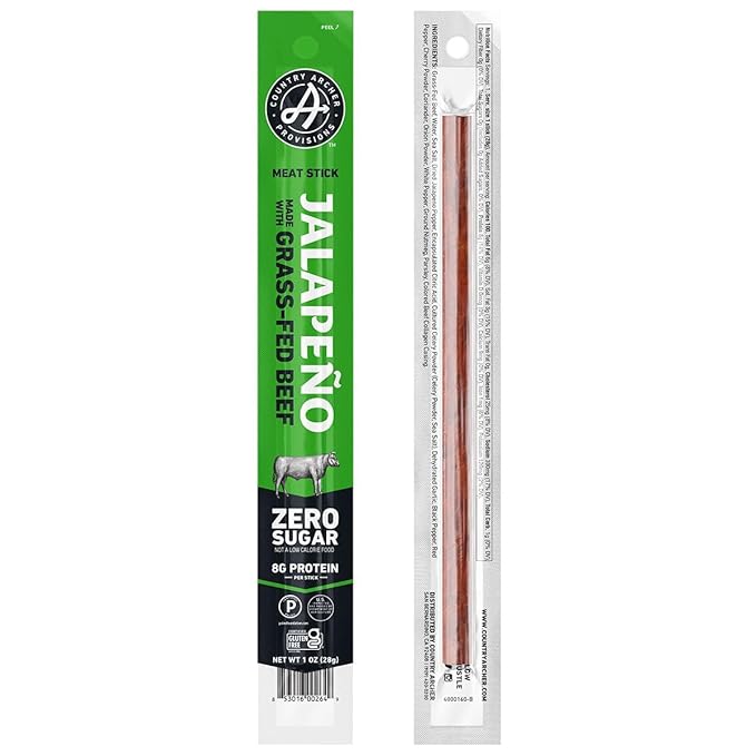 Archer Jerky Beef Jerky Sticks Jalapeno - Grass Fed Beef Sticks Individually Wrapped, Bulk Snack Packs, Gluten Free, Paleo, Keto, Sugar Free - 1 oz (Pack of 36)