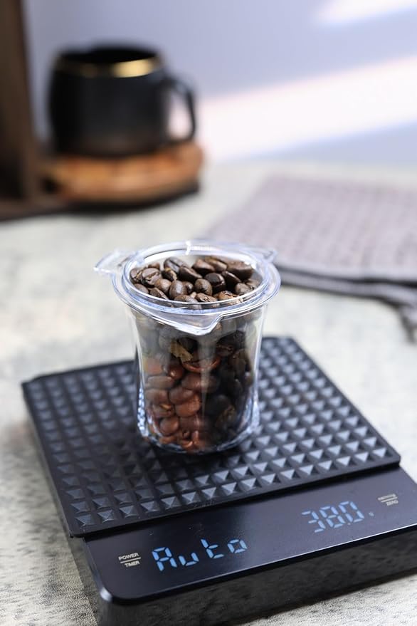 54mm Dosing Cup Clear Compatible with Breville 54mm Portafilters - with grinder activating tab - Transparent to visualize the coffee grind quality