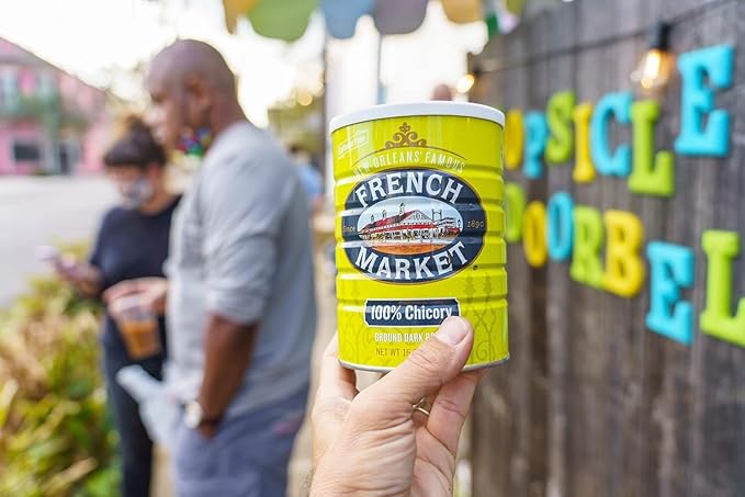 French Market 100% Pure Ground Dark Roast Chicory, Caffeine Free, 16oz Can (Pack of 1)