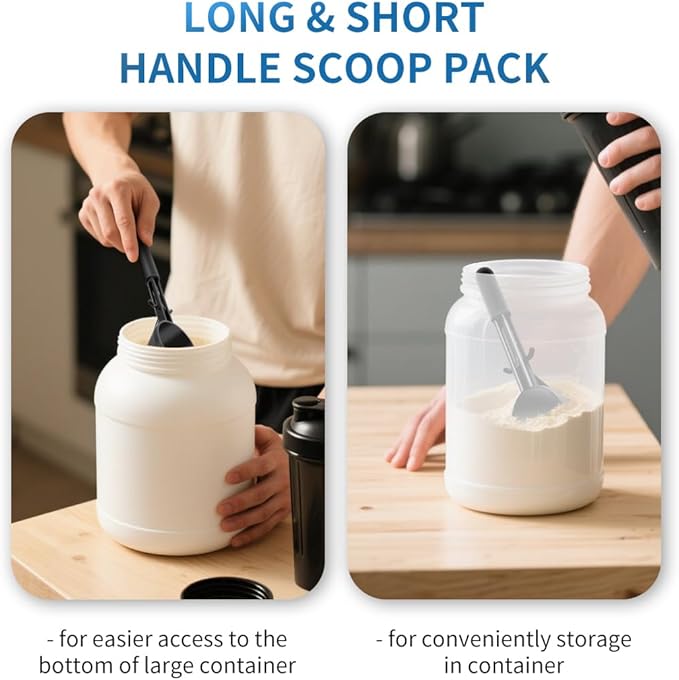 Scoop with Funnel for Water Bottles 2 Pack Small Funnel Scooper for Filling Formula Protein Powder Slide Bottom Scoop for Water Bottle