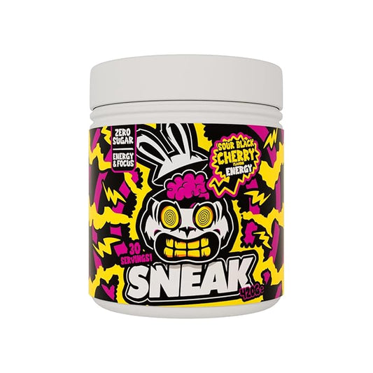 SNEAK Energy Drink Powder | Super Sour Cherry | No Sugar. No Nasties. Just Natural Caffeine, Focus-Boosting Nootropics | 30 Servings