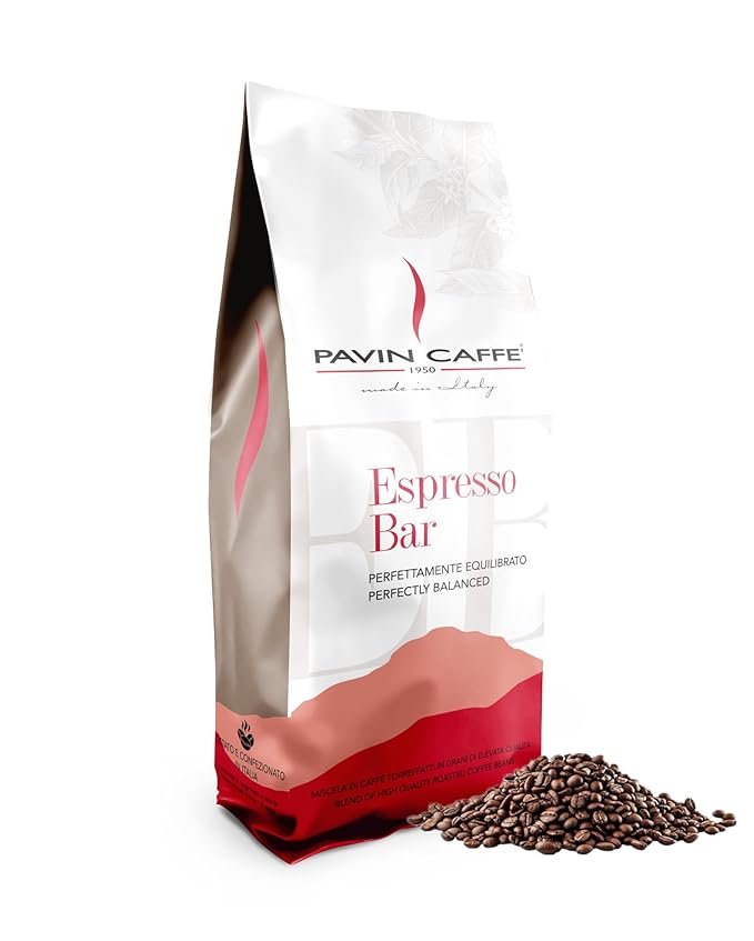 Pavin Caffe – Espresso Bar 1 Kg | Premium Italian Roast | Refined & Velvety Espresso | Balanced Flavor, Smooth Sweetness & Bold Energy
