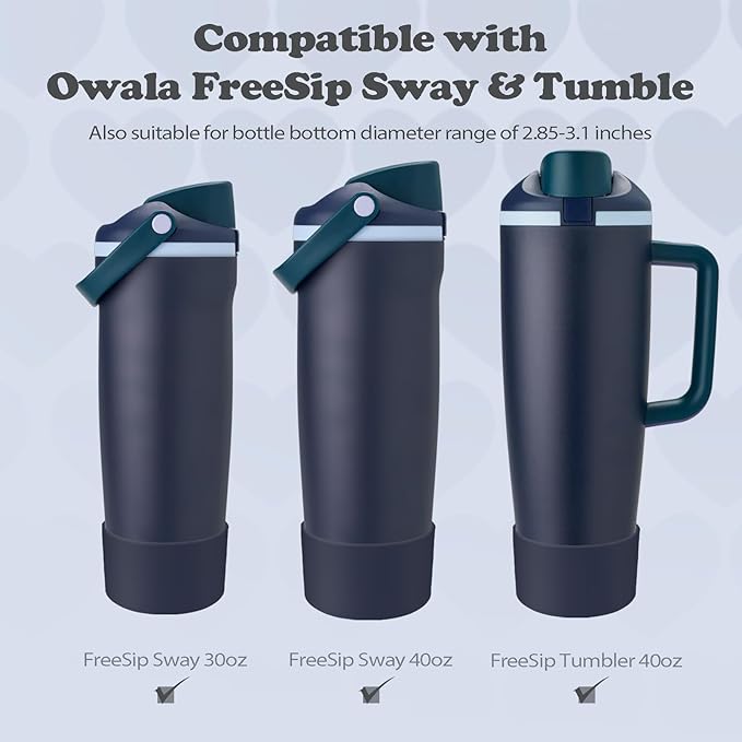 2PCS Silicone Boots for Owala 30oz & 40oz FreeSip Sway Bottles & Tumblers – Non-Slip, Scratch-Resistant, Stability Enhancer for Owala Accessories (Sea Captain)