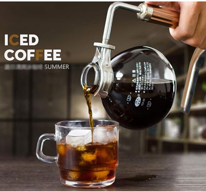 moo-1 Siphon Coffee Maker Japanese Style Vacuum Glass Siphon Pot Percolators 1-3 Cups Siphon Coffee Maker