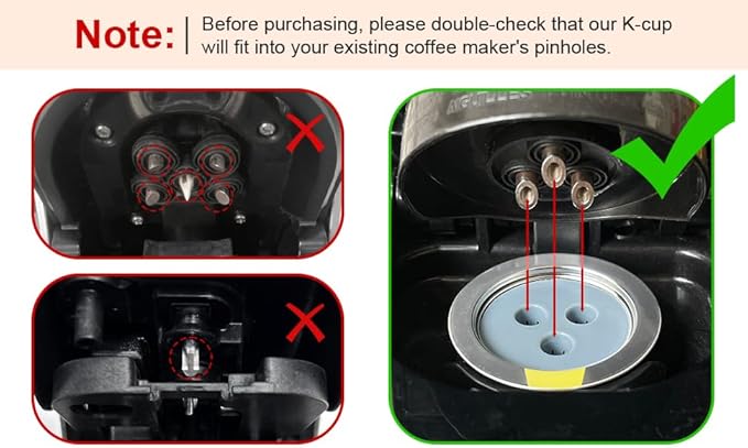 Stainless Steel Reusable K Cups Compatible with Ninja Coffee Maker, K Cup Reusable Coffee Pods,Permanent Reusable Coffee Filters for Ninja CFP201 CFP 300 CFP305 CFP301 CFP400 (1Pack)