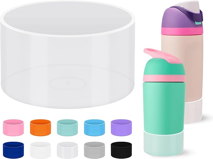 Mokoart Silicone Boot Compatible with Owala Kids Water Bottle 16/14 oz, Anti-Slip Rubber Bottom Protective Sleeve for Owala Kids FreeSip 16oz, Accessories for Owala Kids Flip 14oz