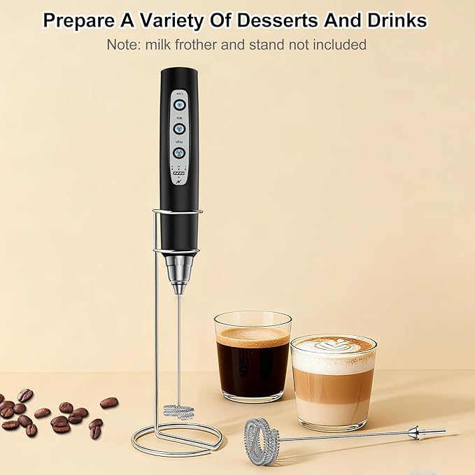 YUSWKO Handheld Rechargeable Milk Frother Spring Whisk Rods (2 Pcs) Frothing Accessory