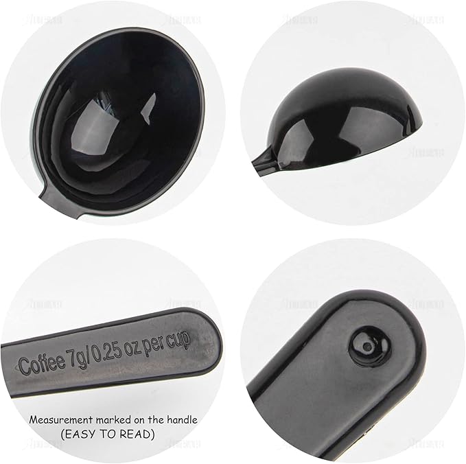AUEAR, 5 Pack Tablespoon Coffee Scoop Plastic Measuring for Milk Powder Fruit Seed Spices