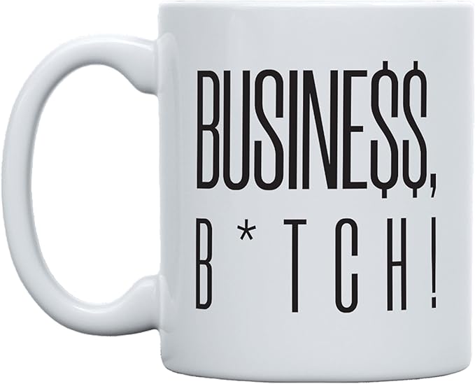 THE CEO Stylish Coffee Mug for Coffee Lovers - Premium Boss Mug with Gloss Finish - Premium Ceramic, Microwave Safe, 11oz Gift Mugs - Business B*tch (White)