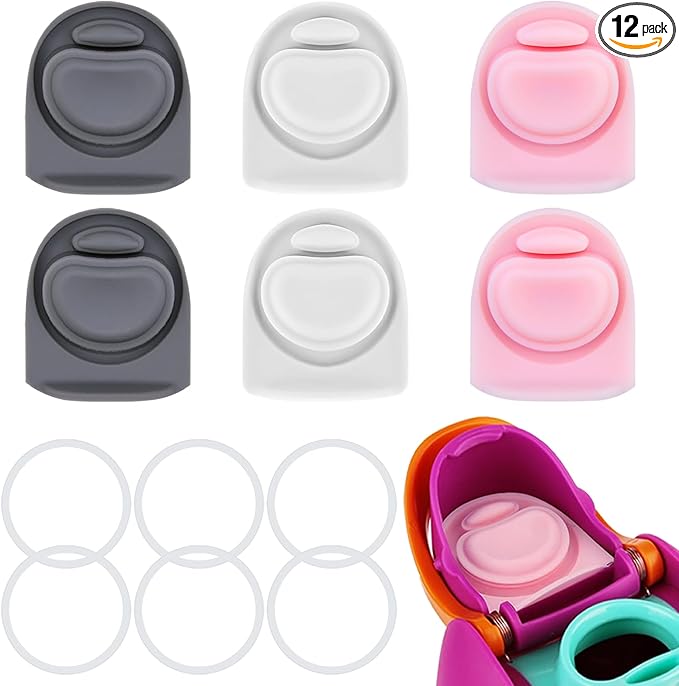 6 Sets Replacement Seal Gasket Stoppers for Owala Freesip 16oz 32oz Cap Mouth,Silicone O Sealing Ring Parts Water Bottle Top Lid Accessories for Owala Freesip 16/19/24/32/40oz（3 colors 2