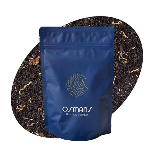 Osmans Peach Apricot Black Tea – Premium Loose Leaf, Fruity & Bold Blend, 3oz