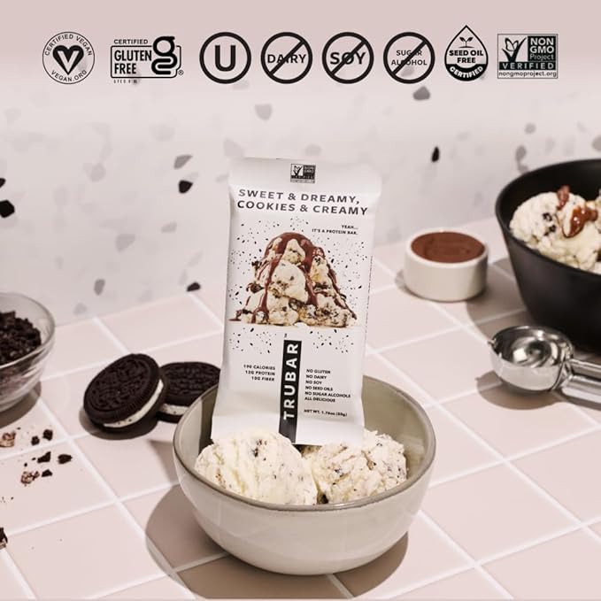 TruBar Cookies & Cream Protein Bar, 1.76 OZ