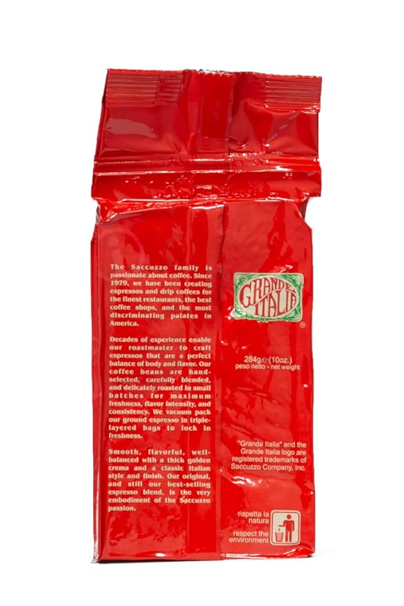Grande Italia Espresso Ground (Ex Fine Ground, 10 oz)