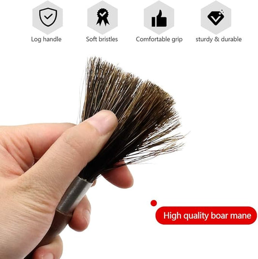 Coffee Grinder Brush, Coffee Machine Cleaning Brush, Espresso Machine Cleaner, Espresso Maker Cleaner Tool with Storage Bag, Wooden Handle