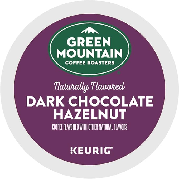 Green Mountain Coffee Roasters Dark Chocolate Hazelnut Coffee, Keurig Single Serve K-Cup Pods, 72 Count (6 Packs of 12)