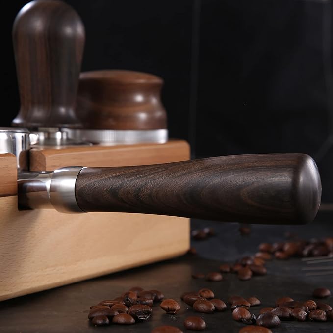54mm Bottomless Portafilter with Double Shot Filter Basket & Wood Handle for Breville Barista Express Impress, Barista Touch Impress, Barista Pro, Infuser, Duo-Tem Pro, Bambino Plus Espresso Machine
