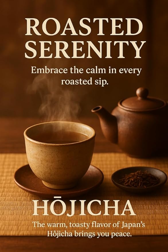 Premium Hojicha [Roasted Green Tea], 0.88 oz.(25g), Japanese Leaf Tea Bags, refreshing taste and roasted aroma. (5p Trial Teabags)