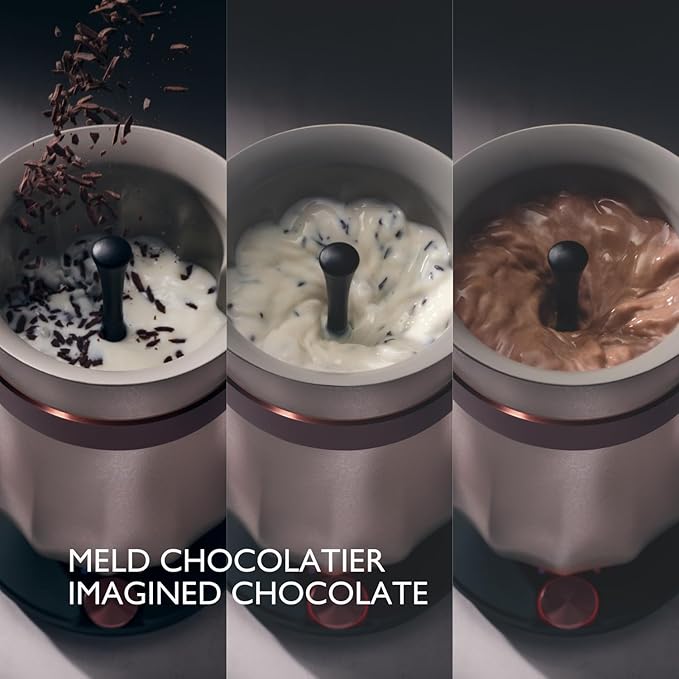 Hot & Cold Drinking Chocolate System - The ALL-NEW Velvetiser from Hotel Chocolat - Kit includes hot chocolate maker, 10 serving taster box, mug and glass - Pewter Edition